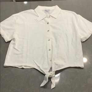 Splendid Collared Short Sleeve Button-Down Top NWT